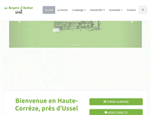 Tablet Screenshot of bergerie-aurelien.com